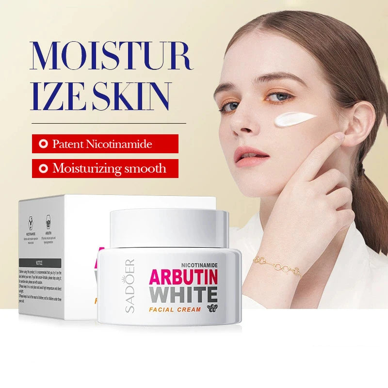 SADOER Nicotinamide Arbutin Whitening Creams Face Anti Freckle Spot Removing Moisturizing Face Cream Facial Skin Care Products